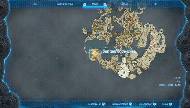 The Legend of Zelda Tears of the Kingdom - Localización del Santuario de Inisa