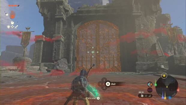 The Legend of Zelda Tears of the Kingdom - Los sucesos en el castillo de Hyrule: interfaz de la Ultramano