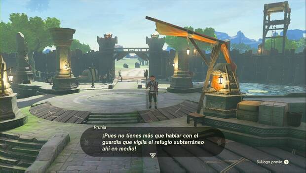 The Legend of Zelda Tears of the Kingdom - Los sucesos en el castillo de Hyrule: guardia del refugio subterráneo