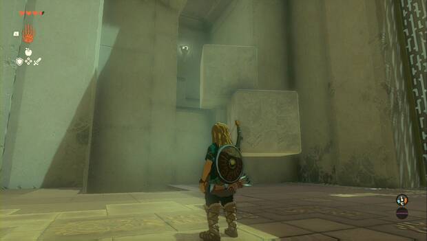 The Legend of Zelda Tears of the Kingdom: Santuario de Ios'ini, cubos colocados para usar Infiltración y llegar al cofre