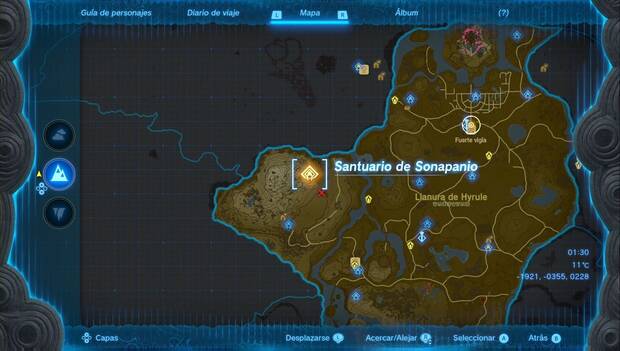 The Legend of Zelda Tears of the Kingdom - Santuarios Llanura de Hyrule: Santuario de Sonapanio