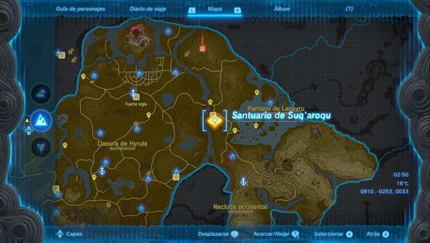 The Legend of Zelda Tears of the Kingdom - Santuarios del Pantano de Lanayru y Necluda occidental: Santuario de Suq'aroqu