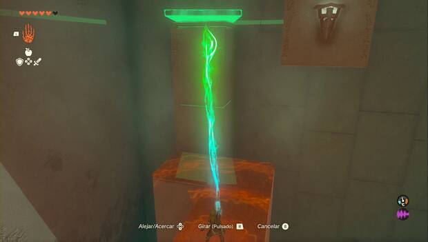 The Legend of Zelda: Tears of the Kingdom - Santuarios del Monte Lanayru: Santuario de Iqaisen, placa colocada