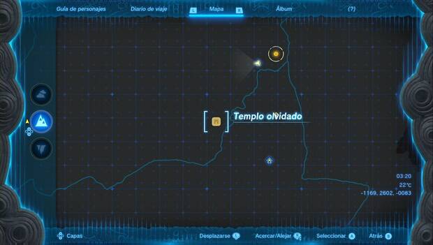 The Legend of Zelda: Tears of the Kingdom - La efigie de la Sabiduría: entrada del Templo olvidado