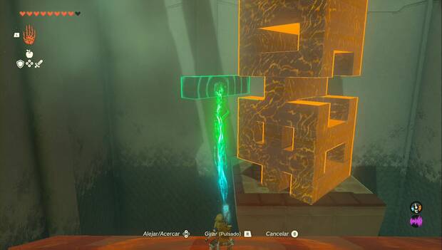 The Legend of Zelda: Tears of the Kingdom - Santuario de Ioqi'ui, coluna a extraer