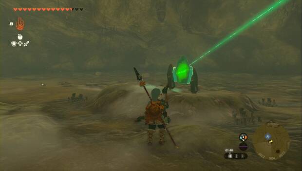 The Legend of Zelda: Tears of the Kingdom - Santuario de Iqataq, cristal con misiles
