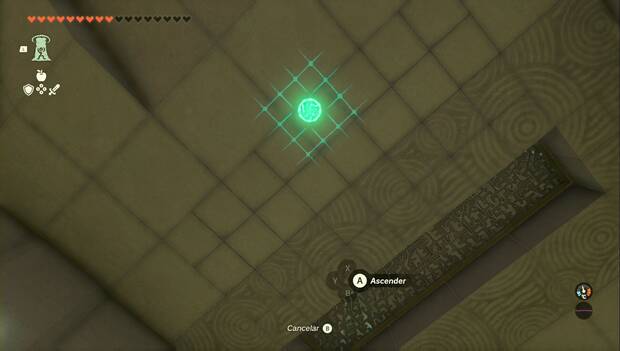 The Legend of Zelda: Tears of the Kingdom - Santuario de Sur'aqau, punto donde usar Infiltración