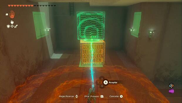 The Legend of Zelda: Tears of the Kingdom - Santuario de Sur'aqau, cubos apilados