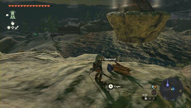 The Legend of Zelda: Tears of the Kingdom - Atalaya del monte Labla, punto donde colocar la hoguera para llegar planeando