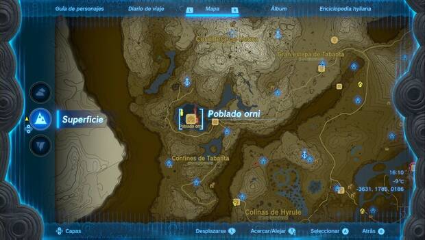 The Legend of Zelda: Tears of the Kingdom - Ubicación del poblado orni