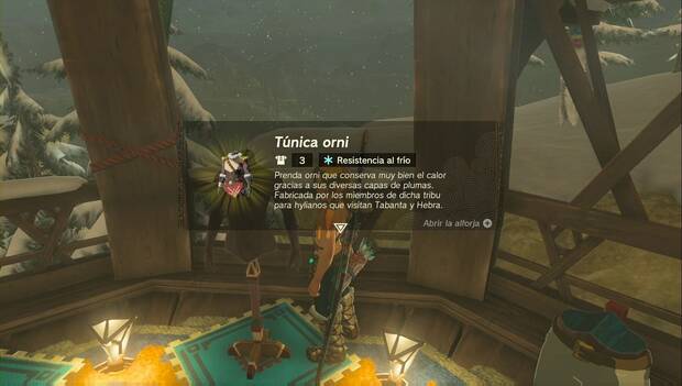 The Legend of Zelda: Tears of the Kingdom - Set orni, túnica orni
