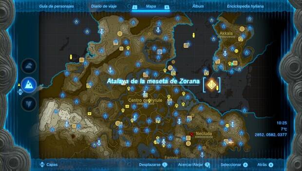 The Legend of Zelda: Tears of the Kingdom - Atalayas: atalaya de la meseta de Zorana