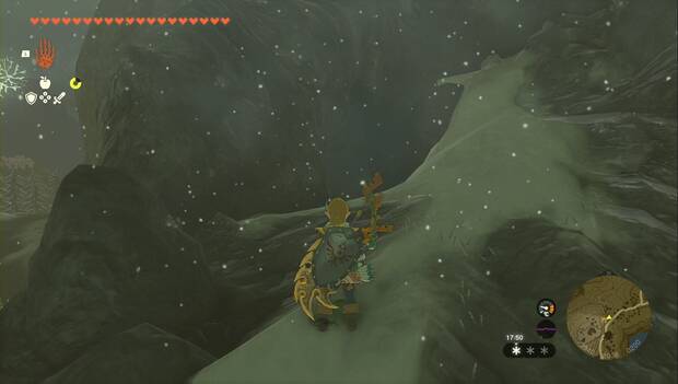 The Legend of Zelda: Tears of the Kingdom - Santuario de Wao'sa, entrada de la cueva oeste del lago Ornitrón