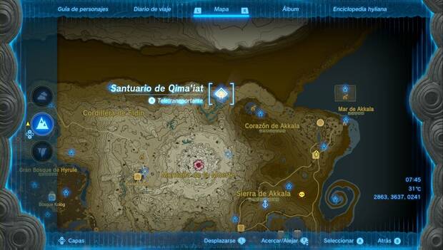 The legend of Zelda: Tears of the Kingdom - Santuario de Qima'iat