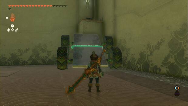 The legend of Zelda: tears of the Kingdom - Santuario de Maraqu'ti, vehículo colocado a modo de rampa