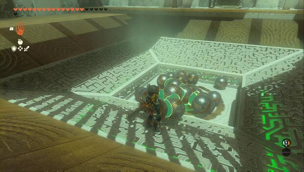 The legend of Zelda: tears of the Kingdom - Santuario de Maraqu'ti, placa de presión activada