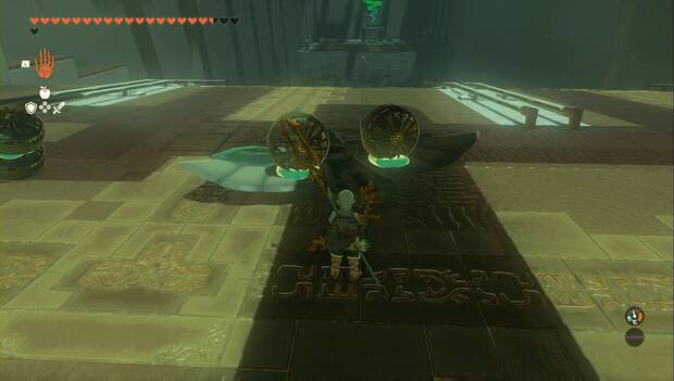 The legend of Zelda: Tears of the Kingdom - Santuario de Apog'eq, planeador con ventiladores