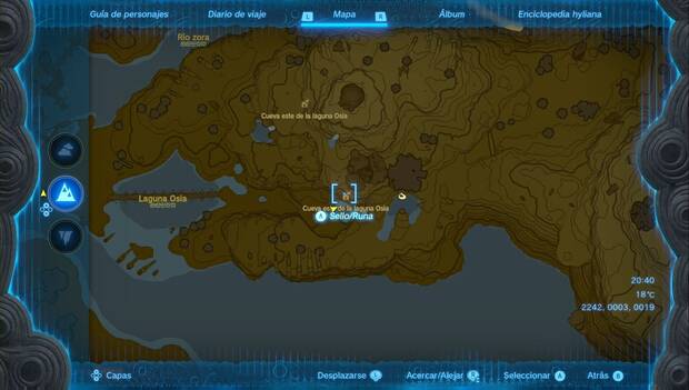 The Legend of Zelda: Tears of the Kingdom - Sasntuario de Maoiesuq, cueva este de la laguna Osia