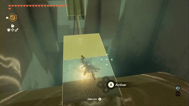 The Legend of Zelda: Tears of the Kingdom - Santuario de Eqotiu, cubo de la primera sala