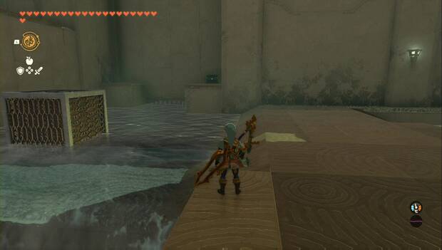 The Legend of Zelda: Tears of the Kingdom - Santuario de Eqotiu, cofre de la plataforma