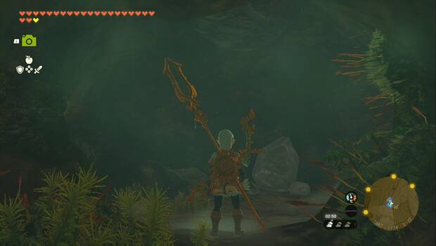 The Legend of Zelda: Tears of the Kingdom - Atalaya de la colina de Sahasra, sección de la cueva por la que llegar a la atalaya