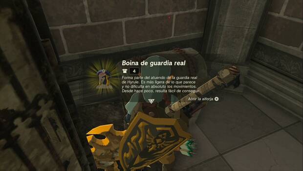 The Legend of Zelda: Tears of the Kingdom - Armaduras normales: Boina de guardia real