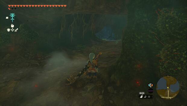 The Legend of Zelda: Tears of the Kingdom - Armaduras normales: rocas azules en el túnel