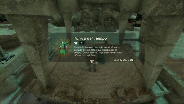 The Legend of Zelda: Tears of the Kingdom - Armaduras normales: Túnica del Tiempo