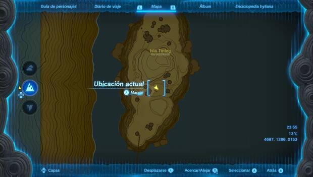 The Legend of Zelda: Tears of the Kingdom - Set del Viento: ubicación de la grieta