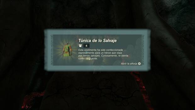 The Legend of Zelda: Tears of the Kingdom - Set de lo Salvaje, Túnica de lo Salvaje