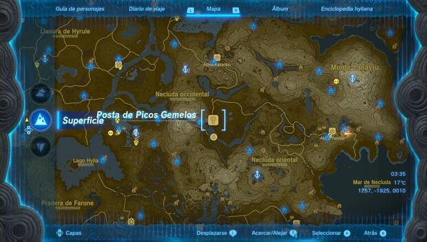 The Legend of Zelda: Tears of the Kingdom - El misterioso secuestro: ubicación de la Posta de los Picos Gemelos