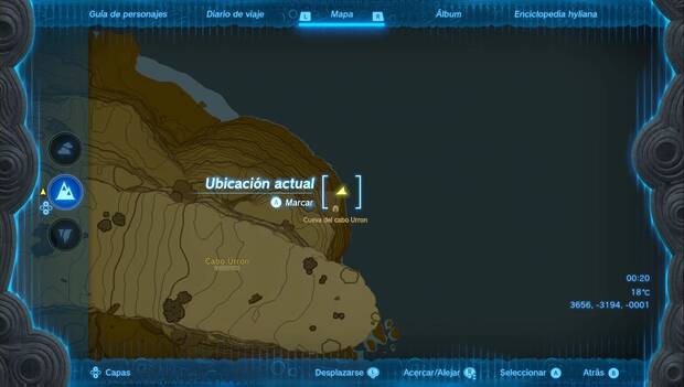 The Legend of Zelda: Tears of the Kingdom - El tesoro de Nambod en la cueva: cueva del cabo Urron