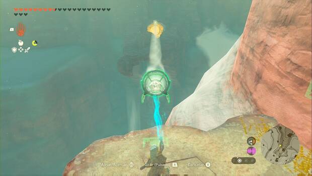 The Legend of Zelda: Tears of the Kingdom - El tesoro de Nambod en las heroínas, espejo redirigiendo la luz