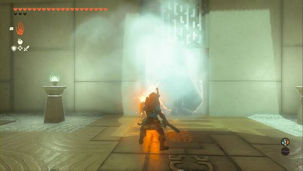 The Legend of Zelda: Tears of the Kingdom - Santuario de Iyo'o, bloque de hielo derretido