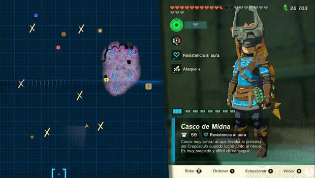 Zelda: Tears of the Kingdom - Recompensas de los cofres de mapas viejos