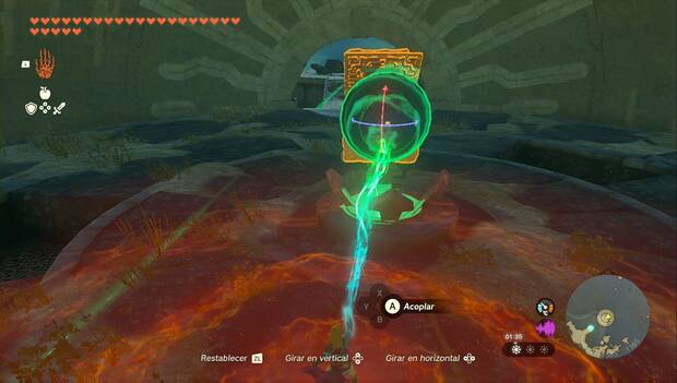 The Legend of Zelda: Tears of the Kingdom - Santuario de Nataq'aq, agujero de la esfera movido