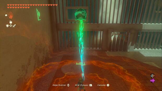 The Legend of Zelda: Tears of the Kingdom - Santuario de Raqasi'o, espejo frente a las rejas