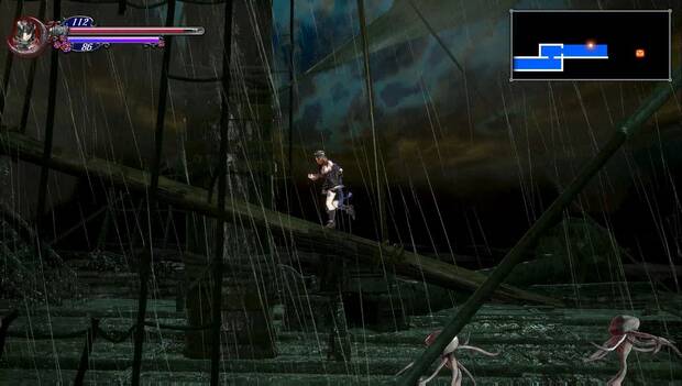 Bloodstained Ritual of the night - Galeón Minerva: salta para ir hacia arriba a la izquierda