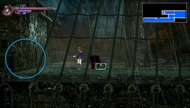 Bloodstained Ritual of the night - Galeón Minerva: rompe esta pared