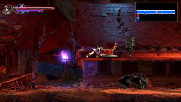 Bloodstained Ritual of the night - Arvantville: Rata gigante y Morte ósea