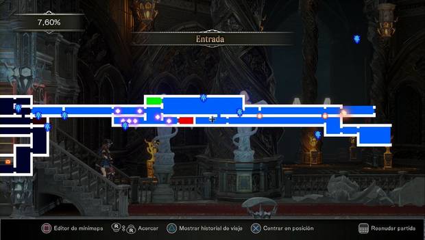Bloodstained: Ritual of the night - Mapa al terminar Arvantville