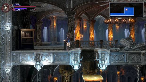 Bloodstained: Ritual of the night - Entrada: librería con la técnica Mil pétalos