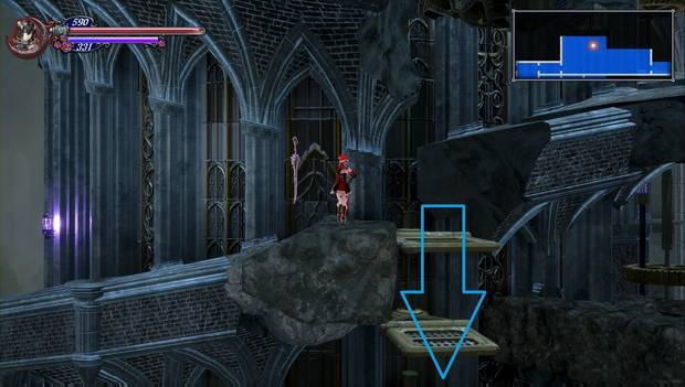 Bloodstained: Ritual of the night - Torre de los Dragones Gemelos: desciende por estas plataformas