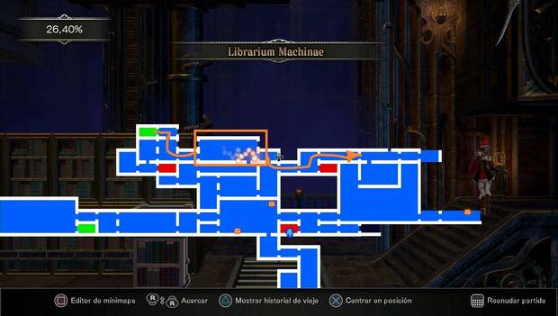 Bloodstained - Librarium Machinae: mapa de compleción