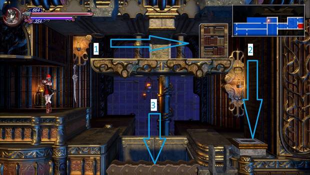 Bloodstained - Librarium Machinae: puzzle para abrir el atajo