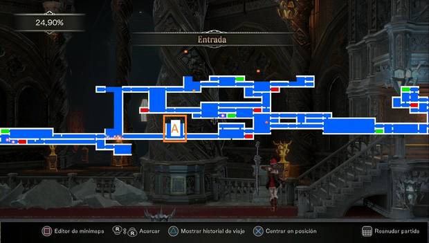 Bloodstained - Librarium Machinae: mapa desbloqueado de Entrada