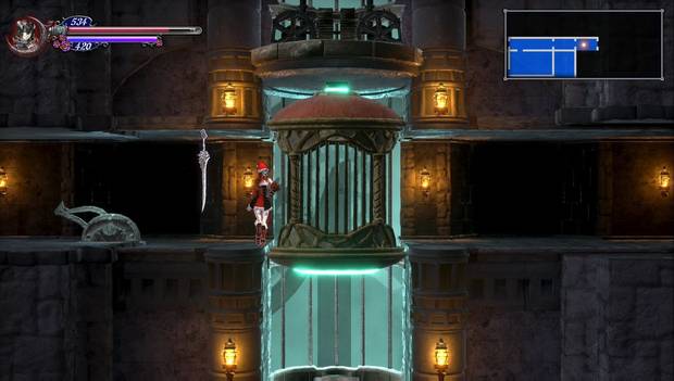 Bloodstained: Ritual o the night - Torreón de los dragones gemelos, segunda parte: ascensor de la torre