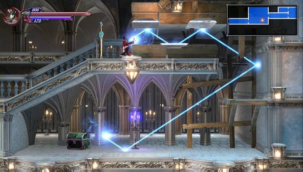 Bloodstained: Ritual of the night - Rayo reflector: trayectoria para llegar hasta el cofre