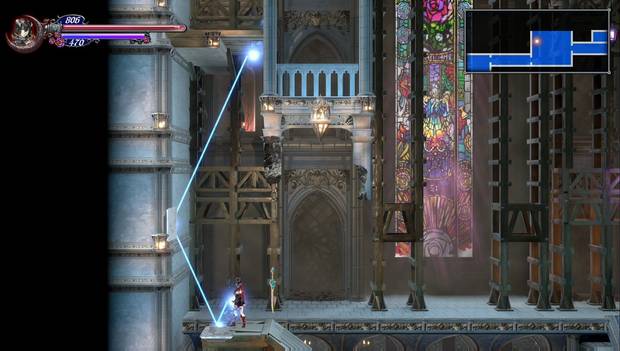 Bloodstained: Ritual of the night - Rayo reflector: trayectoria para subir a las plataformas superiores