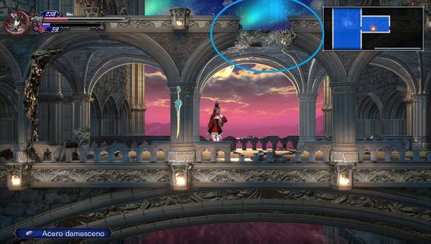 Bloodstained: Ritual of the night - Rayo reflector: parte de la galería rompible